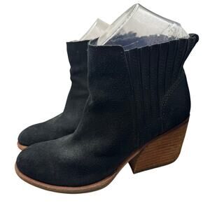 Kork-Ease Verdelet Ankle Boots Black Suede Size 6.5